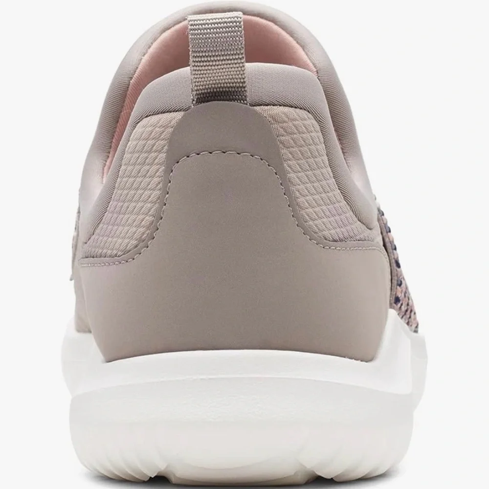 Clarks Slip-On Athletic Sneaker in Blush Pink with Multicolor Beaded Strap - Picture 8 of 12